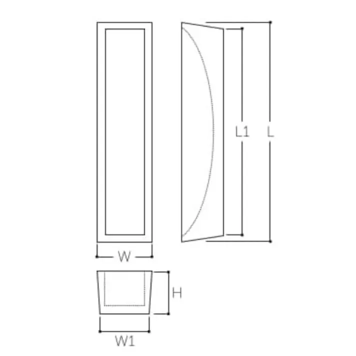 ESCO  90x 22 mm 引戸取手(木製) EA951C-74 4550061774168(CDC)【別送品】