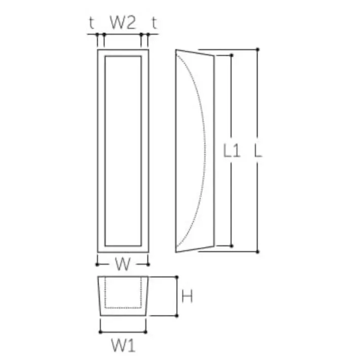 ESCO 75x 16 mm 引戸取手(木製) EA951C-62 4550061774915(CDC)【別送品】