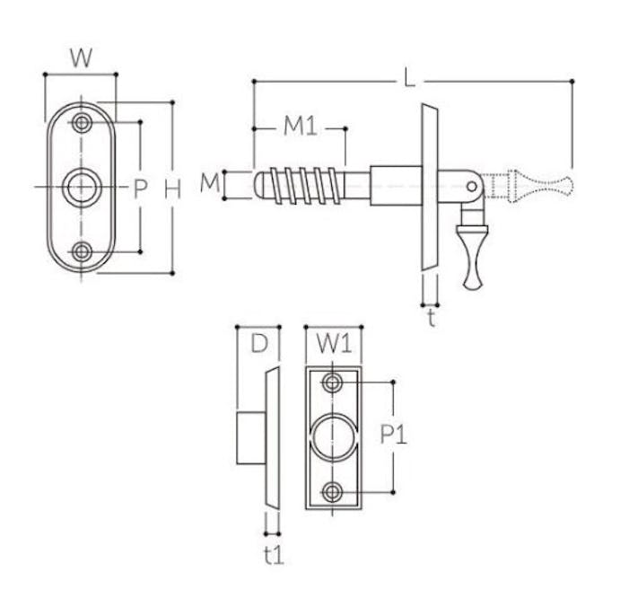 ESCO  28-33mm/62mm 中折ねじ締錠(木製) EA951KG-41 4550061775431(CDC)【別送品】