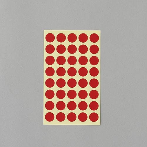 エーワン(A-one) カラーラベルシール(赤/14枚) φ15mm/560片 EA956VC-91 4550061818824【別送品】