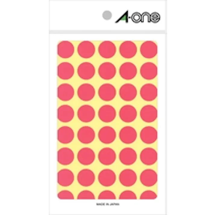 エーワン(A-one) カラーラベルシール(桃/14枚) φ15mm/560片 EA956VC-98 4550061819883【別送品】