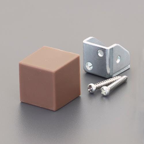 戸当り(床用/ダークブラウン) 25x25x25mm EA951LG-111 4550061888896【別送品】