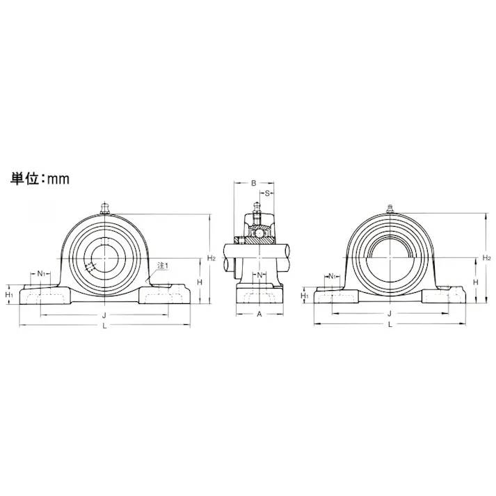 旭精工 UCP213/ 65mm ピロー形ユニット EA966MA-213 4550061967386(CDC)【別送品】