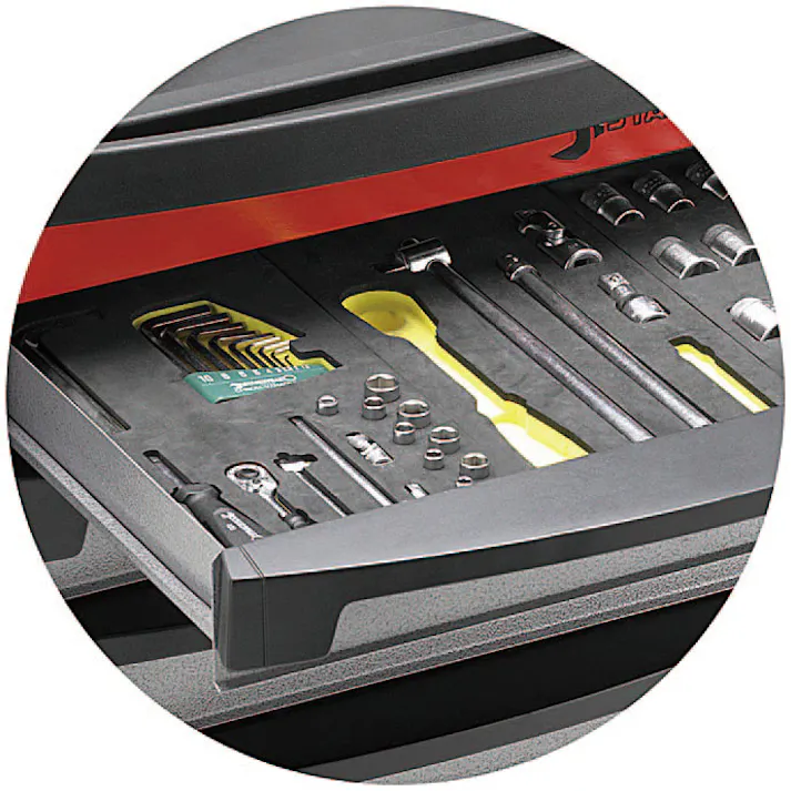 発泡ポリエチレンフォーム(黒/赤) 479x293x20/5mm EA956FD-113 4550061970034【別送品】