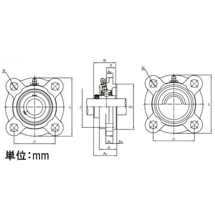 旭精工 MUCFC206/ 30mm 印ろう付丸フランジ形ユニット EA966MM-206 4550061972311(CDC)【別送品】