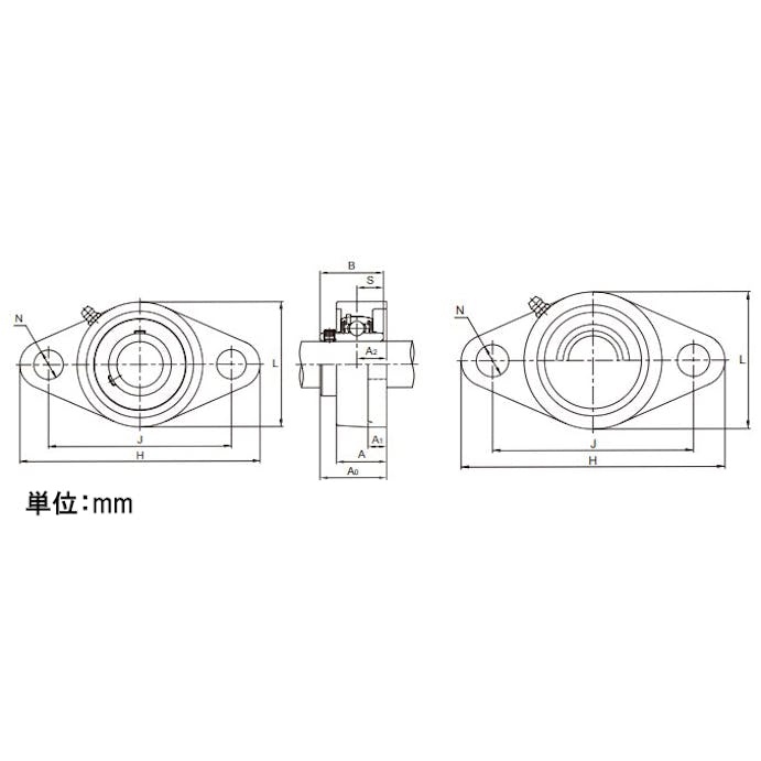 旭精工 MUCFL207/ 35mm ひしフランジ形ユニット EA966MP-207 4550061974322(CDC)【別送品】