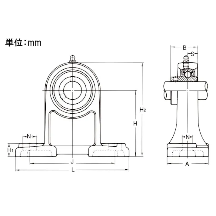 旭精工 ピロー形ユニット UCPH203/17mm EA966ME-203 4550061975114【別送品】