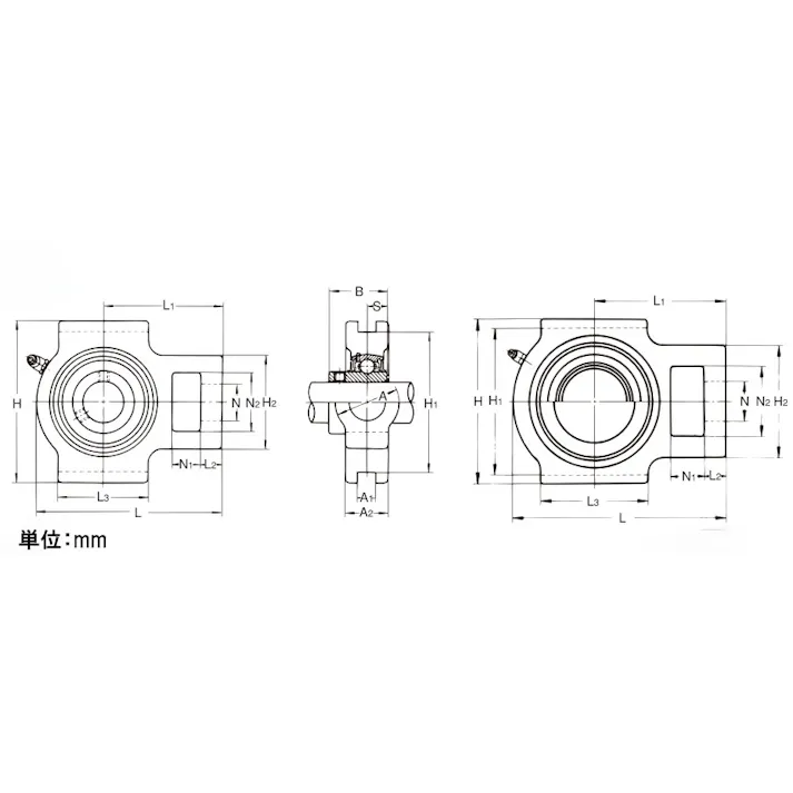 旭精工 テークアップ形ユニット UCT211/55mm EA966MT-211 4550061976708【別送品】