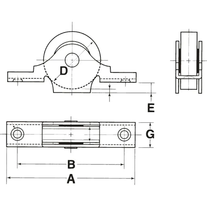 ヨコヅナ 戸車(平型・ステンレス車輪・ステンレス製) 36mm EA986R-12 4518340161962【別送品】
