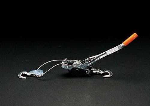 ケーブルホイストプーラー 2000kg EA988DB-2 4518340164628【別送品】