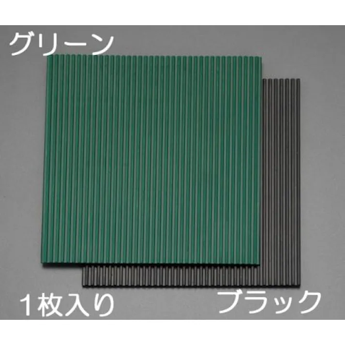 ESCO 100x100x6.0mm ゴム板(筋入/黒) EA997XC-112 4518340251458(CDC)【別送品】