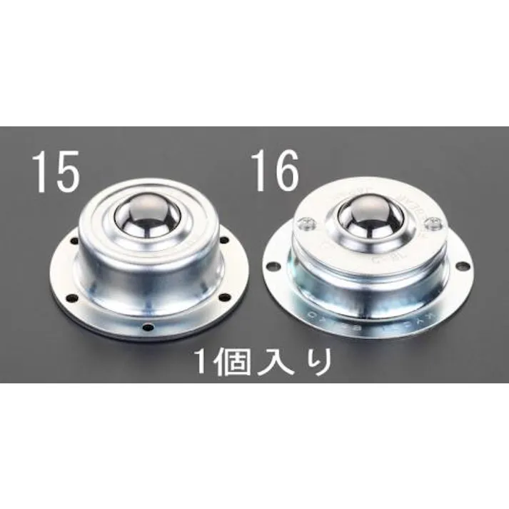 ESCO 76.0x31.0mm ボールキャスター(スチール製) EA986S-16 4518340253605(CDC)【別送品】