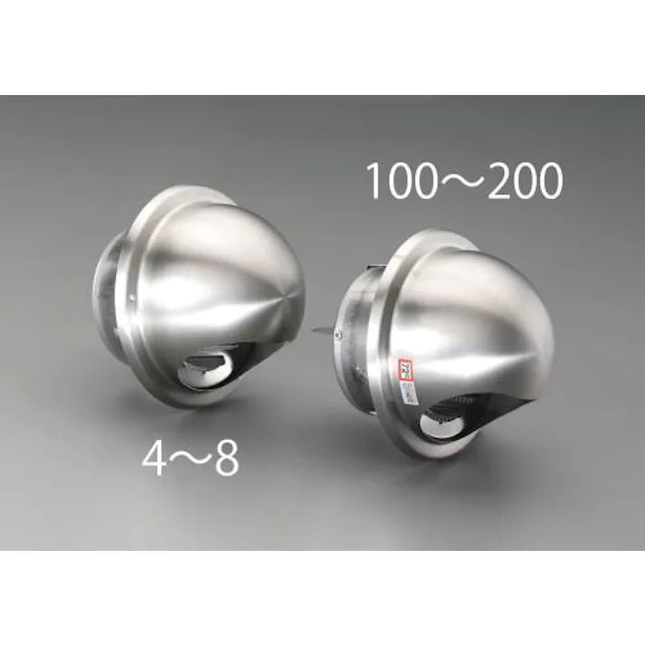 宇佐美工業 99-111mm 丸型ガラリ(防火ダンパー・フード付/SUS EA997MB-100 4518340340565(CDC)【別送品】