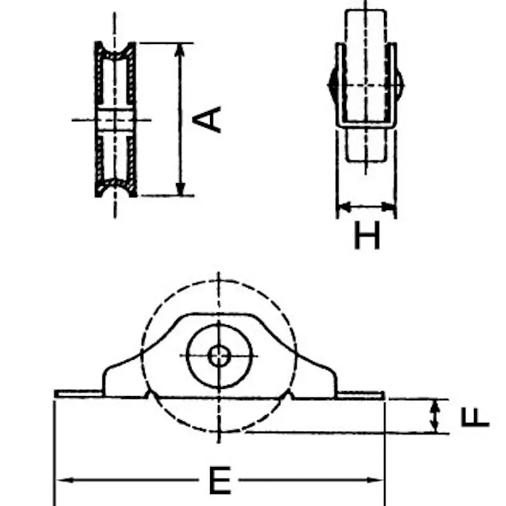 戸車(吸音型/2個) EA986RF-30 4518340359406【別送品】