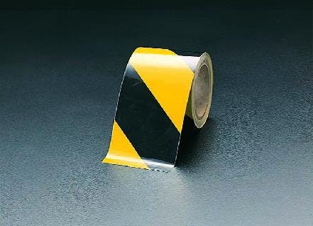 トラテープ(粗面用・反射 黒/黄) 100mmx10m EA983FD-100 4518340407800【別送品】