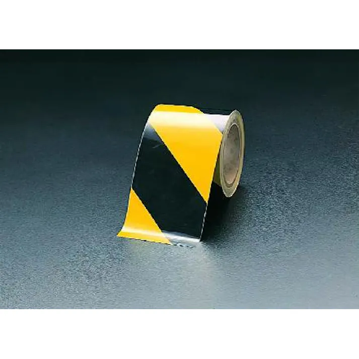 ESCO 150mmx10m トラテープ(粗面用・反射 黒/黄) EA983FD-150 4518340407817(CDC)【別送品】
