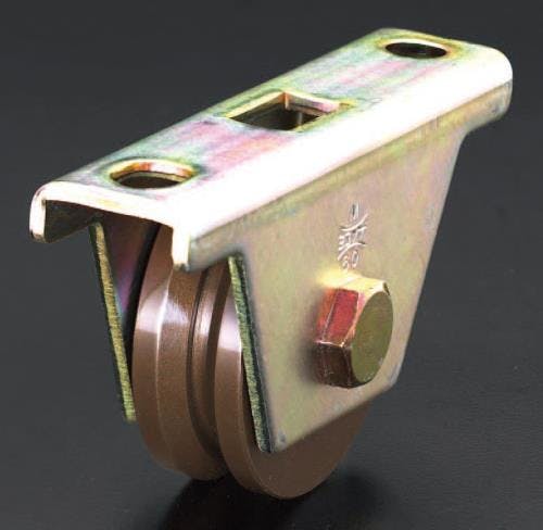 ヨコヅナ 戸車(重量用・V型・スティール製) 60mm/300kg EA986RB-2 4518340461178【別送品】