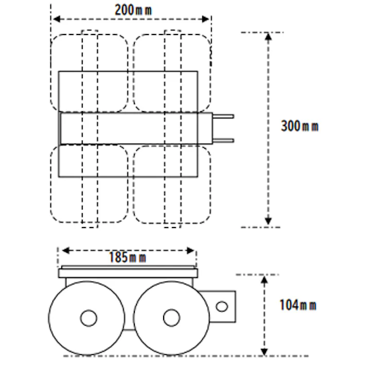 ESCO 3.0ton トランスポートローラー(ハンドル付) EA986DB-56 4518340491977(CDC)【別送品】