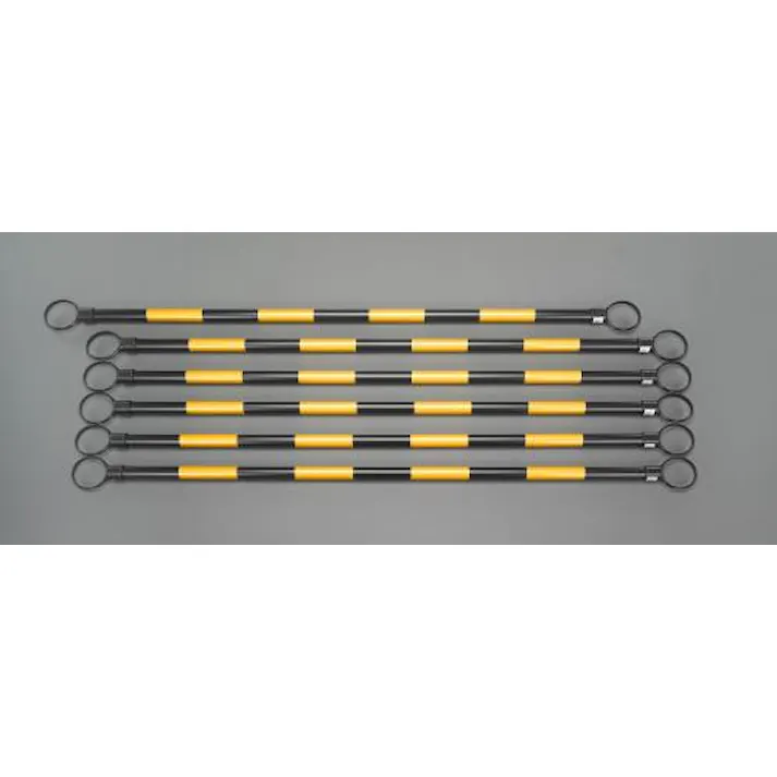 ミツギロン ガードバー(黄/黒-6本) 2.0m EA983FV-2 4518340610224【別送品】