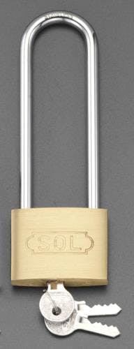 ESCO 45mm シリンダー錠(ステンレス製ツル 89mm吊長) EA983TC-64