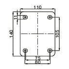 ESCO 200mm キャスター(固定金具・ESD) EA986JR-3 4518340653832【別送