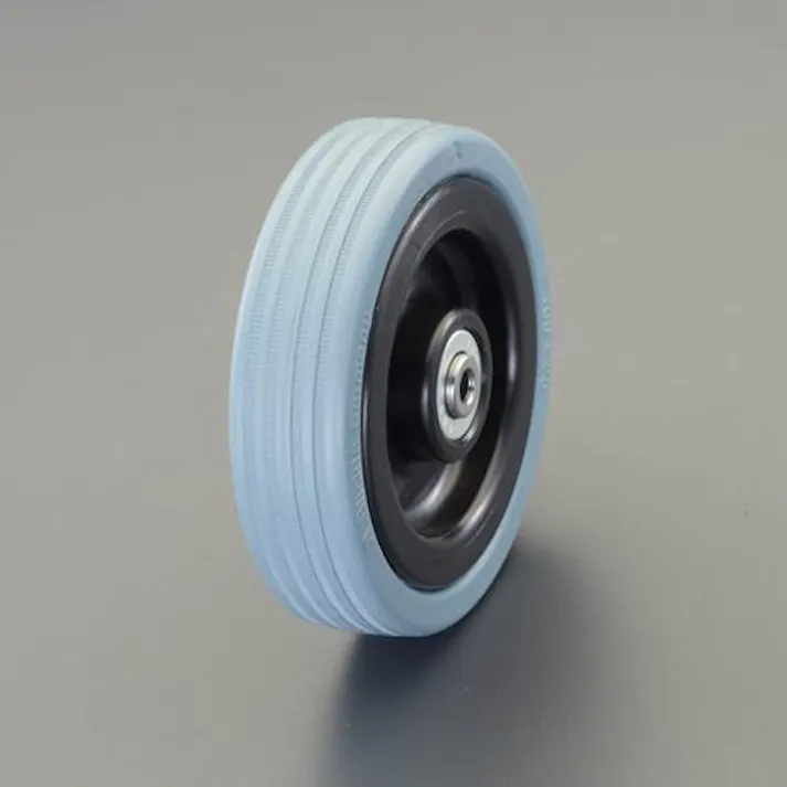 ESCO 125x25mm 車輪(ラバータイヤ・ナイロンリム・ボールベアリング EA986MF-125 4518340706361(CDC)【別送品】