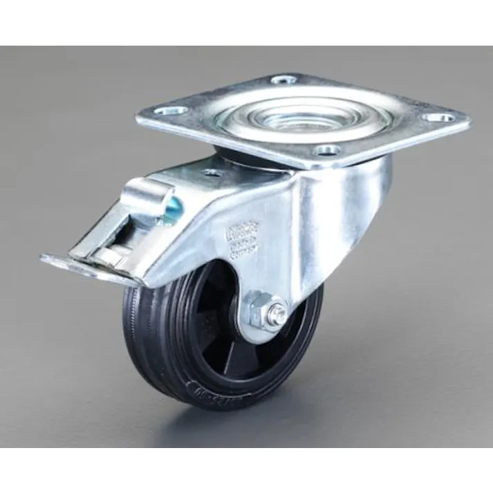 キャスター(自在金具・後輪ブレーキ付) 80mm EA986JB-1 4518340792470【別送品】