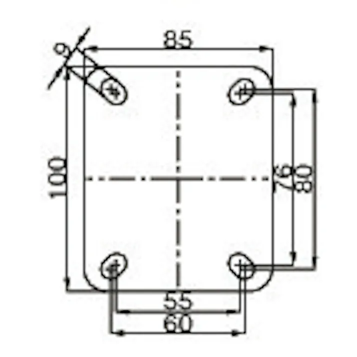 キャスター(自在金具・後輪ブレーキ付) 80mm EA986JB-1 4518340792470【別送品】