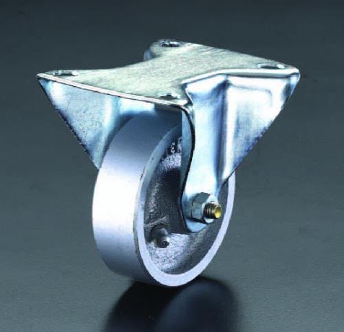 キャスター(固定金具・スティール車輪) 125mm EA986N-125 4518340795693【別送品】