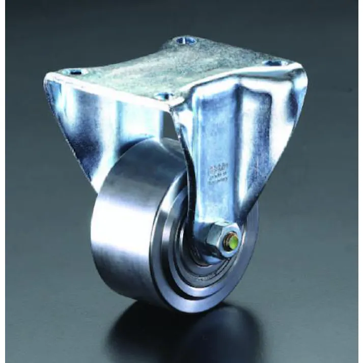 ESCO 125mm キャスター(固定金具・スティール車輪) EA986NM-125 4518340795921(CDC)【別送品】