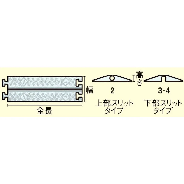 ケーブルプロテクター(下スリット/黄) 914x292x41mm EA983PD-4 4518340835030【別送品】