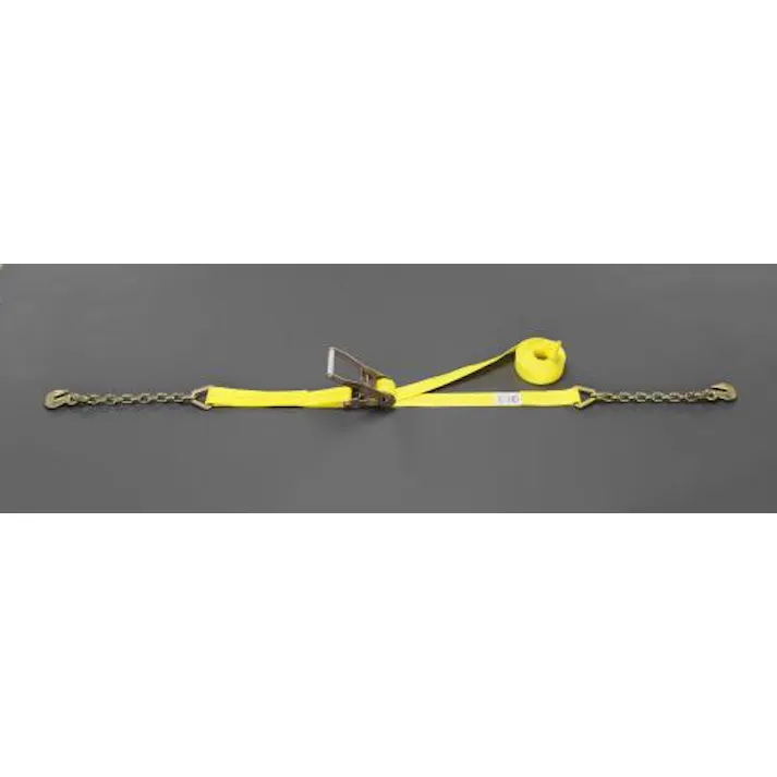 ESCO 50mmx8.3m/1500kgベルト荷締機(チェーン・フック付) EA982BC-11 4518340965805(CDC)【別送品】