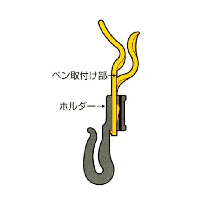 トーヨーセフティー ペンホルダー(溝無しヘルメット用) EA998AZ-25 4548745001105(CDC)【別送品】