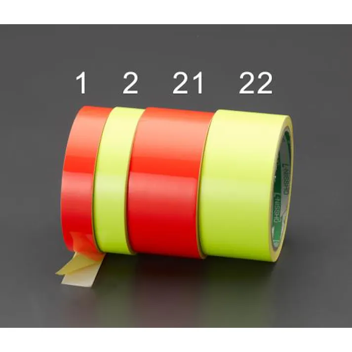 ESCO 45mmx 5m 蛍光粘着テープ(レッド) EA983GJ-21 4548745266702(CDC)【別送品】
