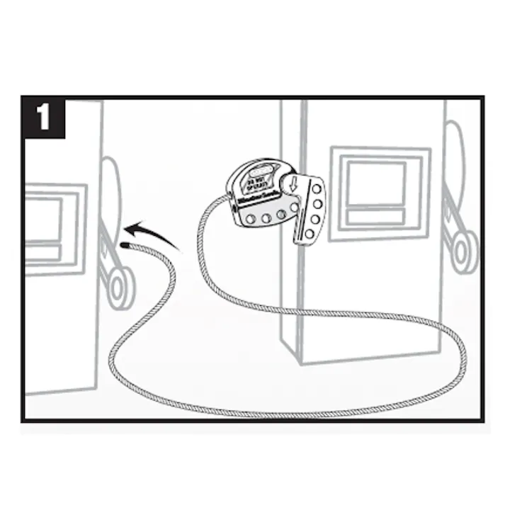 ESCO φ4mmx 1.8m ケーブルロックアウト EA983T-18 4548745270860(CDC)【別送品】