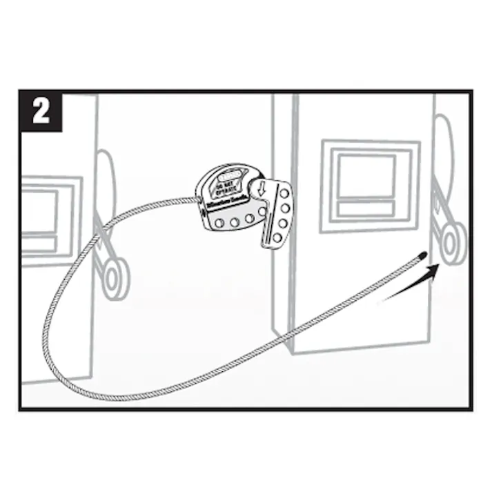 ESCO φ4mmx 1.8m ケーブルロックアウト EA983T-18 4548745270860(CDC)【別送品】
