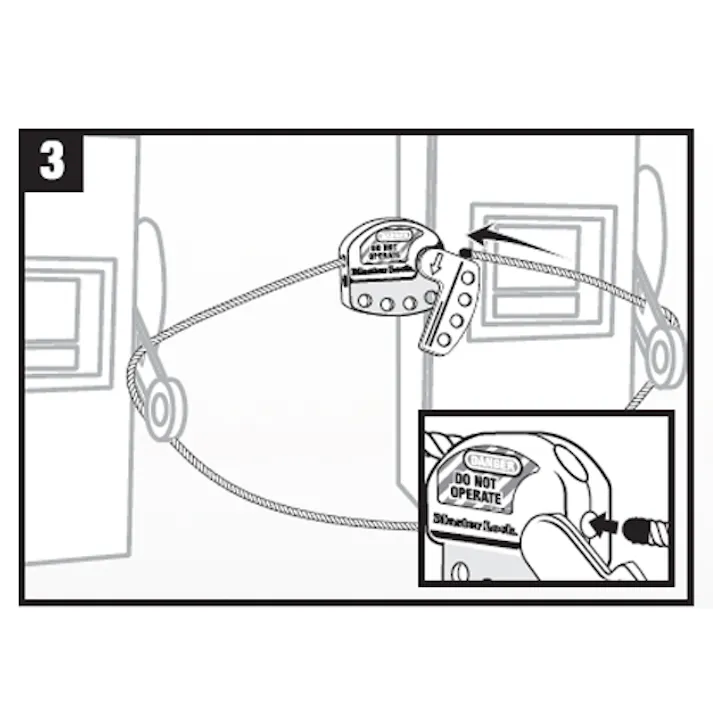 ESCO φ4mmx 1.8m ケーブルロックアウト EA983T-18 4548745270860(CDC)【別送品】