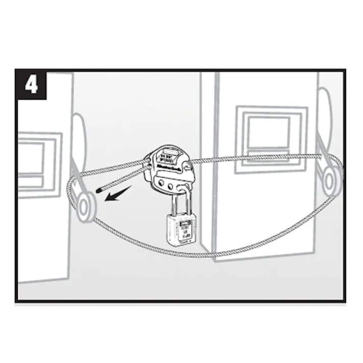 ESCO φ4mmx 1.8m ケーブルロックアウト EA983T-18 4548745270860(CDC)【別送品】