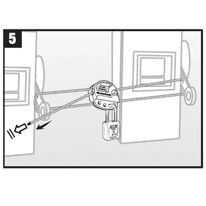 ESCO φ4mmx 1.8m ケーブルロックアウト EA983T-18 4548745270860(CDC)【別送品】