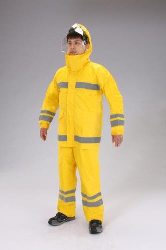 レインウェアー(反射テープ付・イエロー) [M] EA996XE-41 4548745275322【別送品】