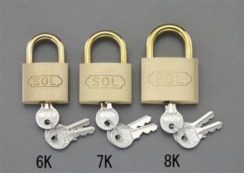 シリンダー錠(共通同一キー) 50mm EA983TC-8K 4548745446319【別送品】