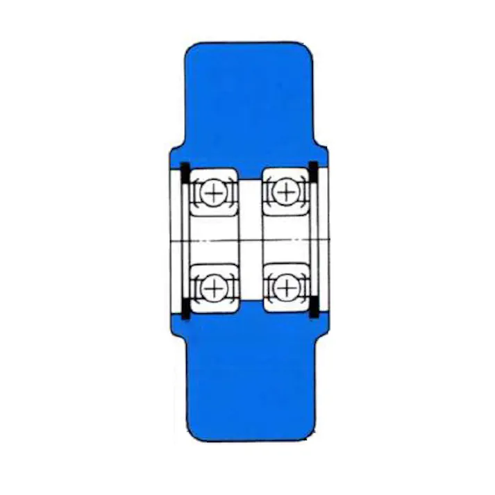 車輪(ベアリング付・MCナイロン製) 130x42mm EA986WB-130 4548745447439【別送品】