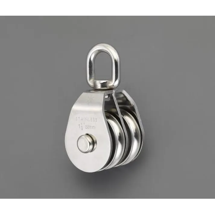 滑車(ステンレス製/2車) 44.4mm EA987SM-38W 4548745448030【別送品】