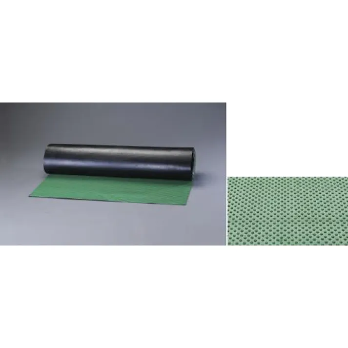 ESCO 1.0x 10m/3.0mm ゴムマット(ドット筋・緑) EA997RA-13 4548745454246(CDC)【別送品】