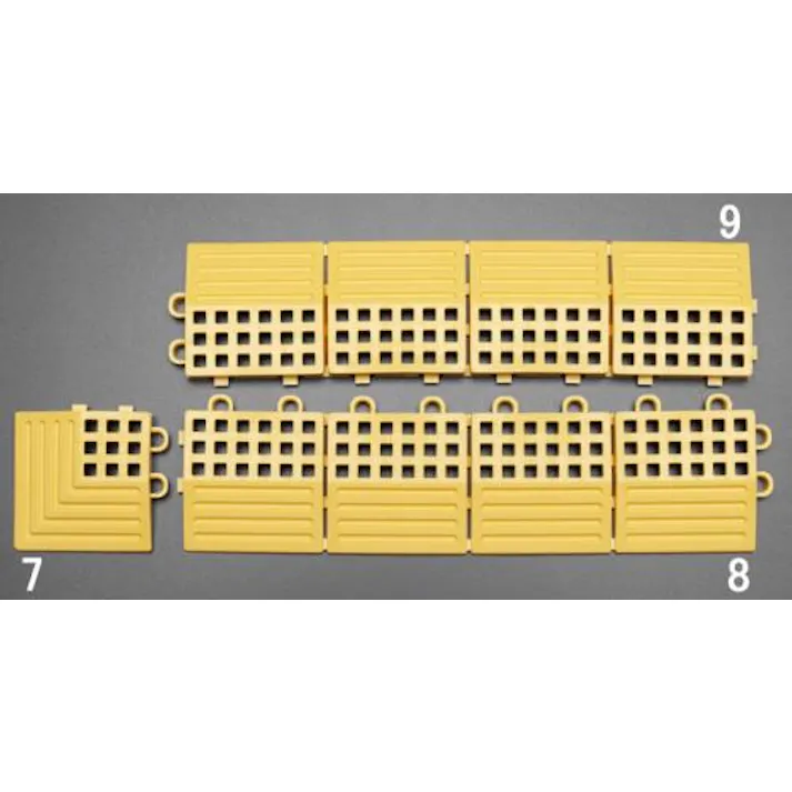 テラモト 角ふち(ノンスリップマット用・黄) 75x75mm EA997RJ-7 4548745454369【別送品】