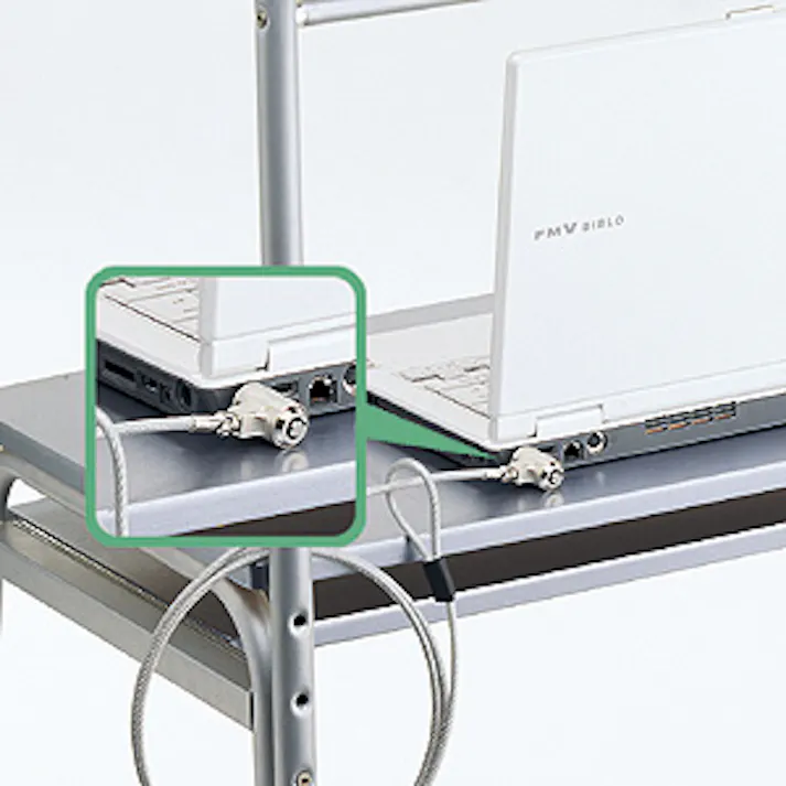 サンワサプライ φ4.2mmx0.3-1.9m パソコンセキュリティワイヤー EA983TS-2 4548745489491(CDC)【別送品】