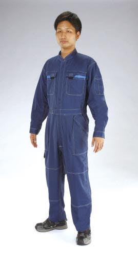 継ぎ作業服(帯電防止/ネイビー) [M] EA996AC-51 4548745561937【別送品】