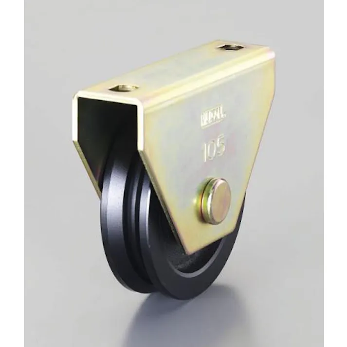 ESCO 75mm/ 300kg 戸車(V型・重量用) EA986VE-75 4548745572582(CDC)【別送品】