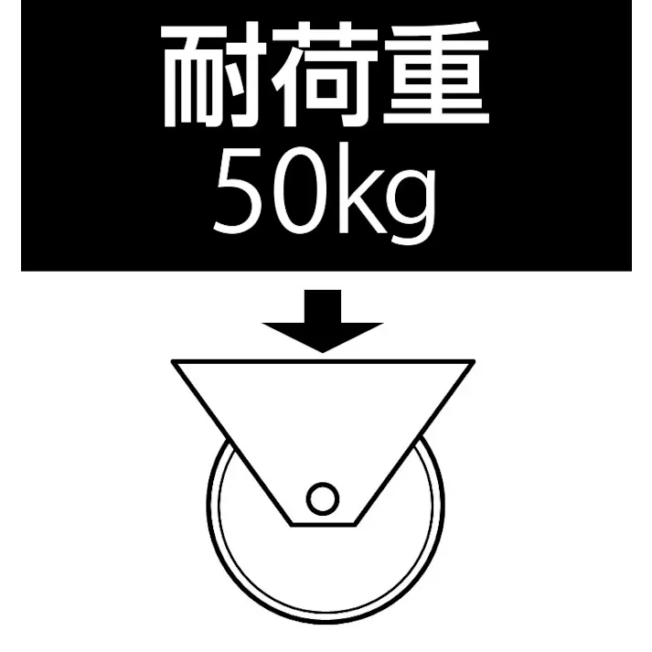 キャスター(固定金具) 50mm EA986GV-1 4548745716689【別送品】