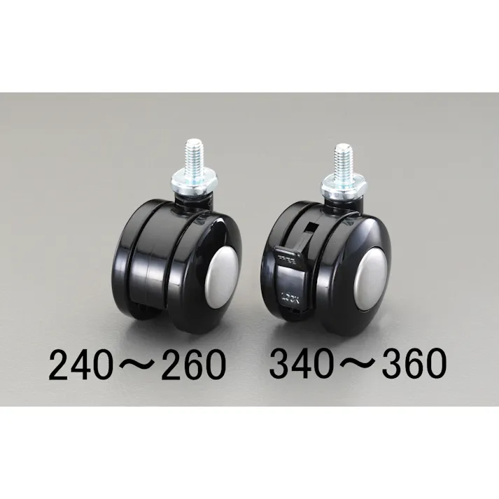東信製作所(トーシン) 40mm キャスター(ツインホイール・ブレーキ付) EA986TB-340 4548745751918(CDC)【別送品】